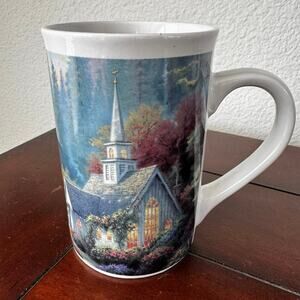 Thomas Kinkade VTG 1999 The Forest Chapel Collectable Coffee Cup Mug